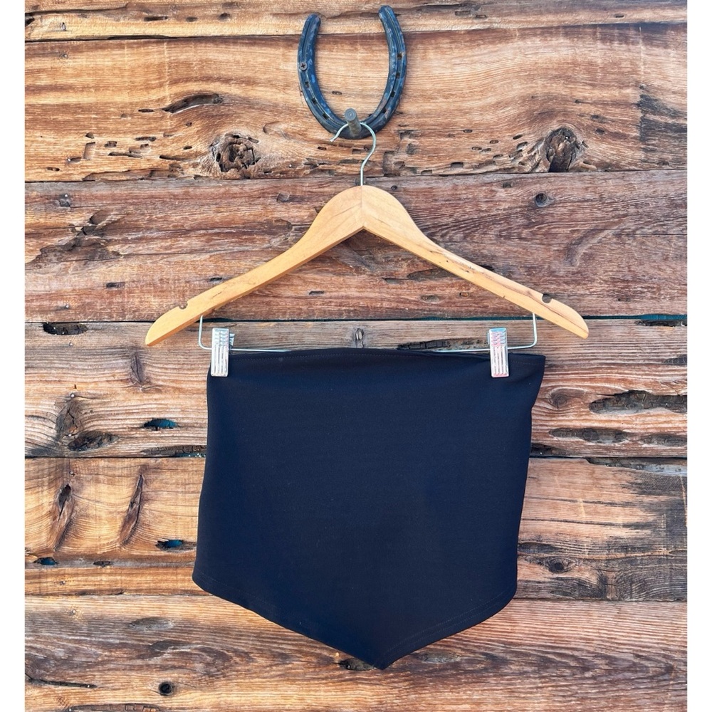 NASTY GAL | Black Tie Back Crop Top 4